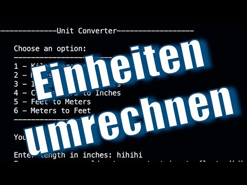 Python Lernen – Einfaches Umrechnungsprogramm