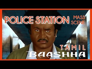Baasha Police Station Scene | Baasha Tamil Movie | Painting Superstar Rajinikanth | Manik Baasha