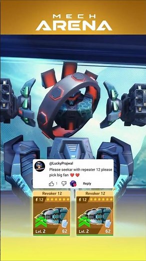 Too Fast to Follow? Seeker Repeater 12 | Mech Arena #shorts