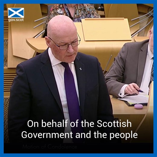 First Minister John Swinney has led a Motion of Condolence for former Health Secretary Jeane Freeman. He paid tribute to her service, dedication and compassion for others. | The Scottish Government