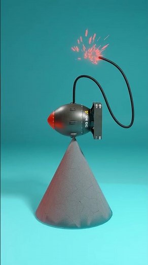 3D Timer Bomb in Blender 💣 #cganimation #bomb #3dblender