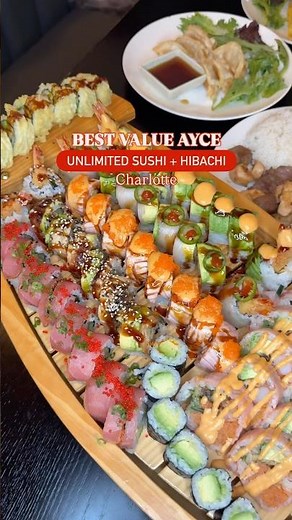 Best value unlimited sushi & hibachi in charlotte 👀🍣
