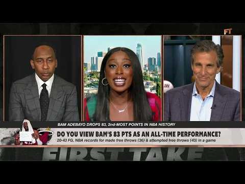 Was 83 PTS an ALL-TIME performance by Bam Adebayo?! 👀 Chiney tells Mad Dog to CHILL | First Take