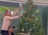 Chris Hemsworth and wife Elsa Pataky put the star on their Christmas tree