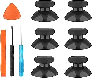 TOMSIN® Replacement Thumbsticks for Xbox One/ PS4 Controllers, Joysticks Repair Kit for Xbox One S (6 Pcs)