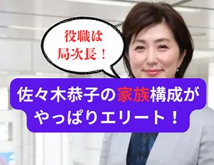 佐々木恭子の家族構成がすごい！役職は局次長で旦那も子供もエリート？ | ハッピートレンド