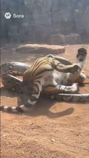 Tiger vs Python Fight | Real 4K Zoo Footage