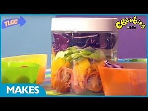 CBeebies Makes | How to make a salad in a jar | The Let's Go Club