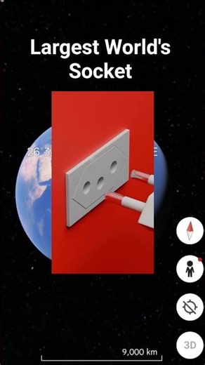 😶‍🌫️😱 Largest World's Socket on google map🗺️#short #reel #explore #mystery #googleearth