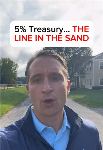 The 10-year Treasury is knocking on 5% again. And that number matters!!! When long-term rates rise, borrowing gets more expensive, stock valuations face pressure, and the dollar can strengthen. The last time the 10-year hit 5% in 2023, it quickly backed off and rates eventually fell into the 3s as stocks rallied. Now we’re watching to see whether 5% acts as resistance again. If it does, that could be a very different setup for stocks than if the 10-year breaks decisively above it. Hit follow for