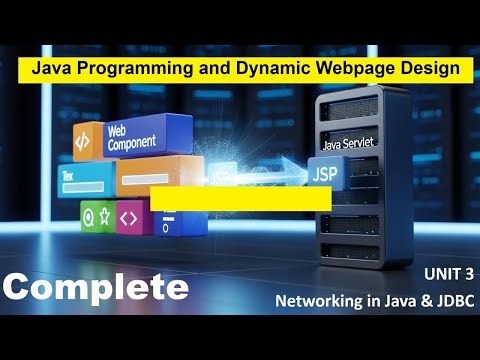 Complete Unit 3 | Networking JDBC |Java Programming & Dynamic Webpage Design | BCA 5 Semester | MIC