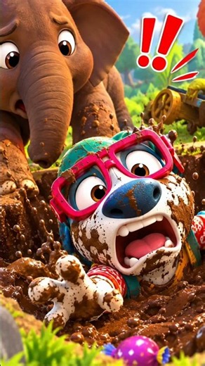 Hank Got Stuck in a Mud Pit! 😱🐘#shorts #hank #gameplay #funny