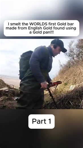 I smelt the WORLDS first Gold bar made from English Gold found using a Gold pan!!! #Gold #UK