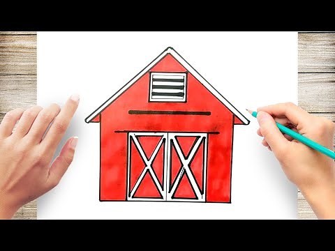 How to Draw Red Barn Easy