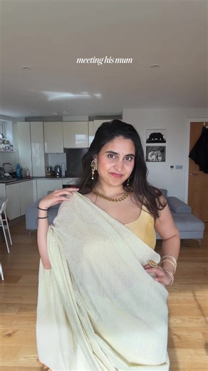 this song >> guys on day i will learn how to wear a sari properly but for now please let me be (this is a pre draped sari WITH a pocket 🤯) #trendingaudio #trending #grwm #bollywoodsong #fitcheck