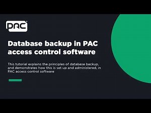 Database Backup in PAC Software
