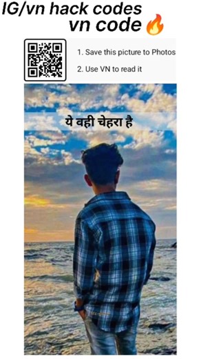 Vn Template on Instagram: "USE THIS SOUND Step 1: Take a screenshot of this reel Step 2: Open VN Video editor app Step 3: Click on the in top of right corner Step 4: Scan the Screenshot & click on the download/use Step 5: Selected your photos and export video #vn hack codes"