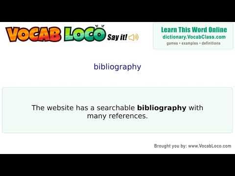 Bibliography – English Pronunciation, Definition, Synonyms, Antonyms, Example Sentence