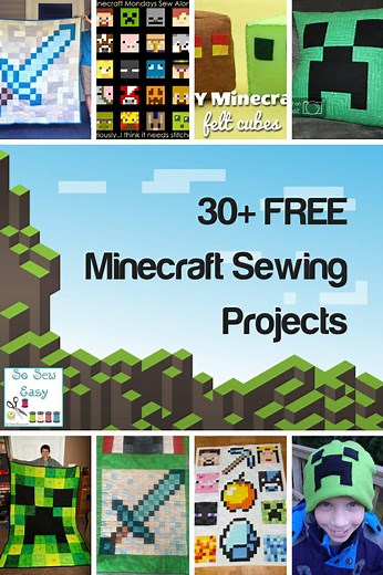 30  FREE Minecraft Sewing Projects | So Sew Easy