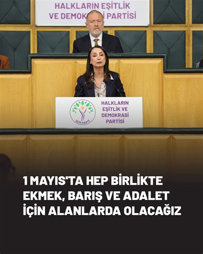 #Hatimoğulları: 1 Mayıs işçinin, emekçinin, emeklinin, yoksulun, esnafın, çiftçinin mücadele günüdür. Ekmek, barış, adalet, demokrasi ve özgürlükler için 1 Mayıs alanlarını hep beraber dolduralım.