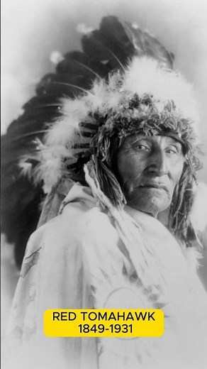RED TOMAHAWK. Terminó con SITTING BULL #RedTomahawk #historicalphotos #HistoryShorts #LegendStory