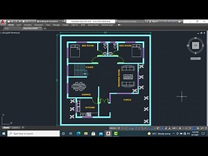 House Plan 50X50 in AutoCAD