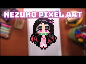 NEZUKO Pixel Art Tutorial 🎨 | Easy Drawing