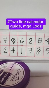 #Two line calendar guide mga Lodz.. 💙💜💚💚 | Josemark Bucaling