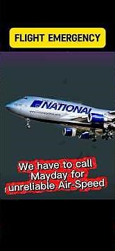 ATC conversations national cargo declared emergency due to unreliable air speed #aviation