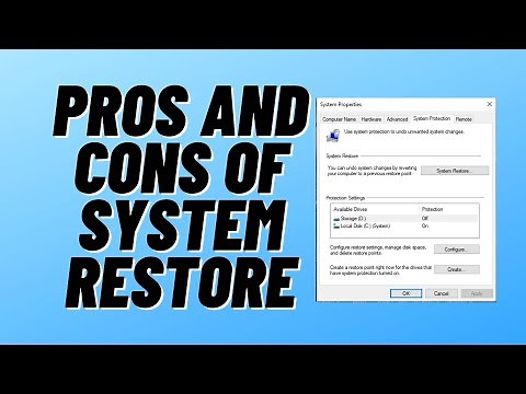 Pros and Cons of System Restore
