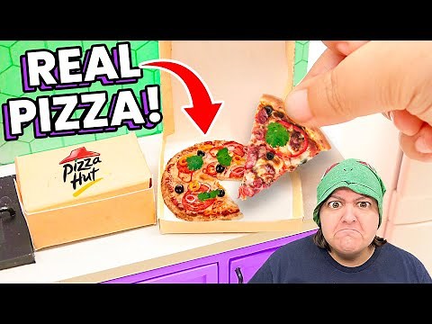 I Try REAL Miniature Cooking Pizza Hut & Fries