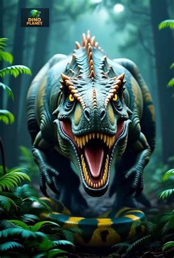 🦖T-REX VS PYTHON: WHO IS THE JUNGLE PREDATOR? #dinobattles