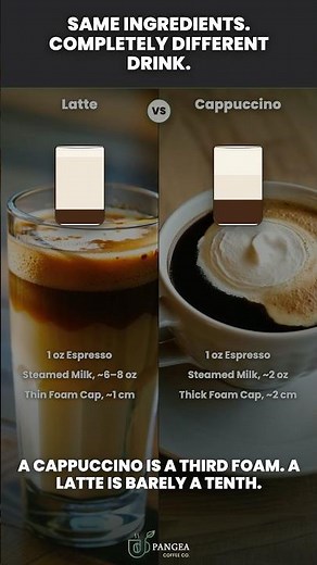 Latte vs Cappuccino: The Real Difference ☕️