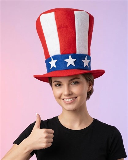 Uncle Sam Patriotic Top Hat USA Costume - Etsy