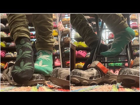 Croctober Shoeplay ft. Realtree APX Crocs & HUF Socks #shoeplay #shoeplayer #shoeplaying #crocs