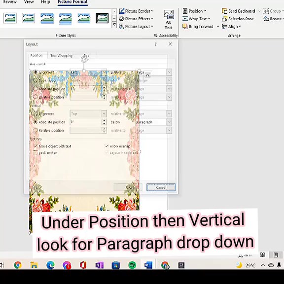 Tutorial: Picture Overlapping Header/Footer in Word | MSWORD Tips