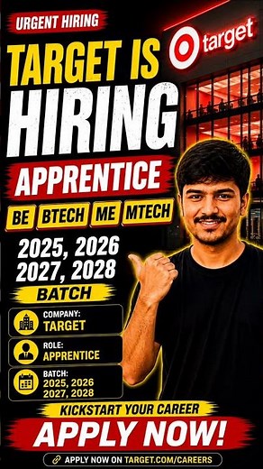 Target Hiring Apprentice 2026 | Freshers Eligible | 2025–2028 Batch | Apply Now