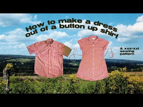 Upcycled button up dress sewing tutorial