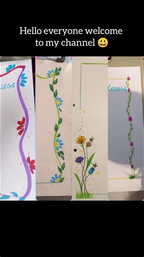 border design for assignment and project... #border#design#colors#viralshorts#songs#art#family#easy