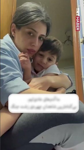 In Iran, a mother tried to comfort her child, who was afraid of attacks by the US and Israel, in ...