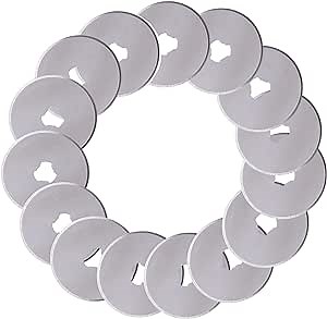 WA Portman 15pc Rotary Cutter Blades 45mm – Premium SKS-7 Steel Rotary Blades 45mm Refill for Fabric Cutting, Quilting Sewing & Multi-Material Crafting – Compatible with Most Rotary Cutters