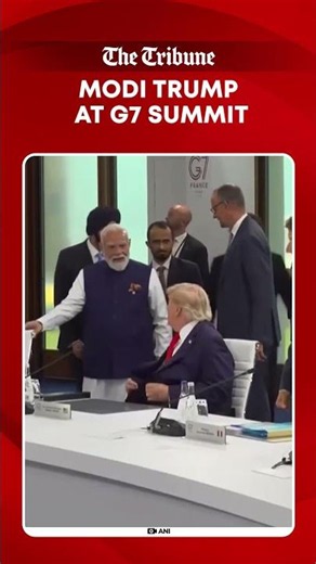 PM Modi And Donald Trump Seen Together After Handshake At G7 Summit Meeting