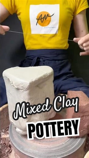 Mixed Clay #pottery #asmr #clay
