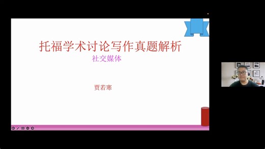 贾若寒原创范文并讲解托福学术讨论写作真题-社交媒体