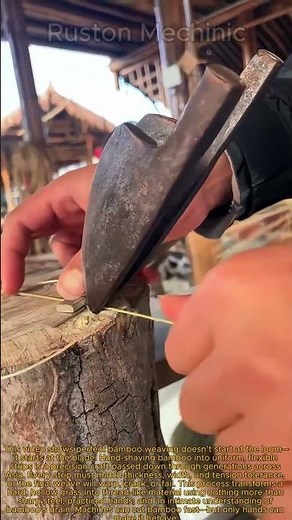 Mastering Bamboo Strips The Secret to Perfect Weaving: Shaving Fine Strips by Hand