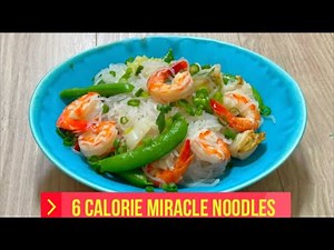 Japanese 6 calorie Miracle Noodles - Shirataki Noodle Seafood Stir Fry