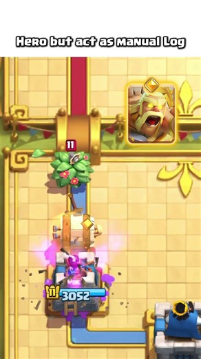 Hero Barbarian Barrel as control log #clashroyale