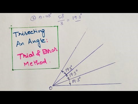 Trisect An Angle :Trial and Method //Engg.Drawing//Engg. Graphics