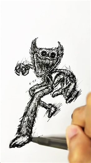 Speed drawing StickMan Huggy Wuggy #shorts #drawing #poppyplaytime #horror #drawing