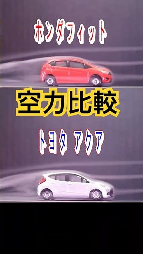 【アクア vs フィット】空力丸見え #shots #アクア #フィット
